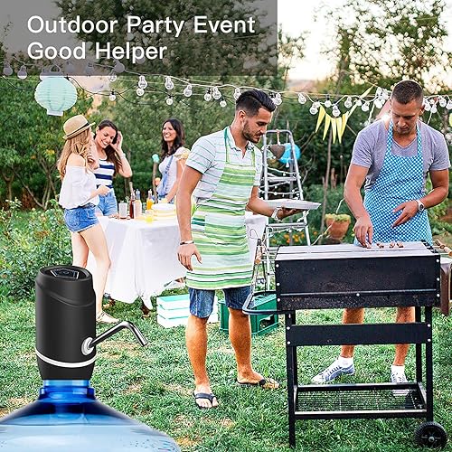 Miniatura 3 de Dispensador de agua para botella de 5 galones, bomba portátil para dispensar agua potable, carga USB universal, bomba para botella de agua de 2 a 5