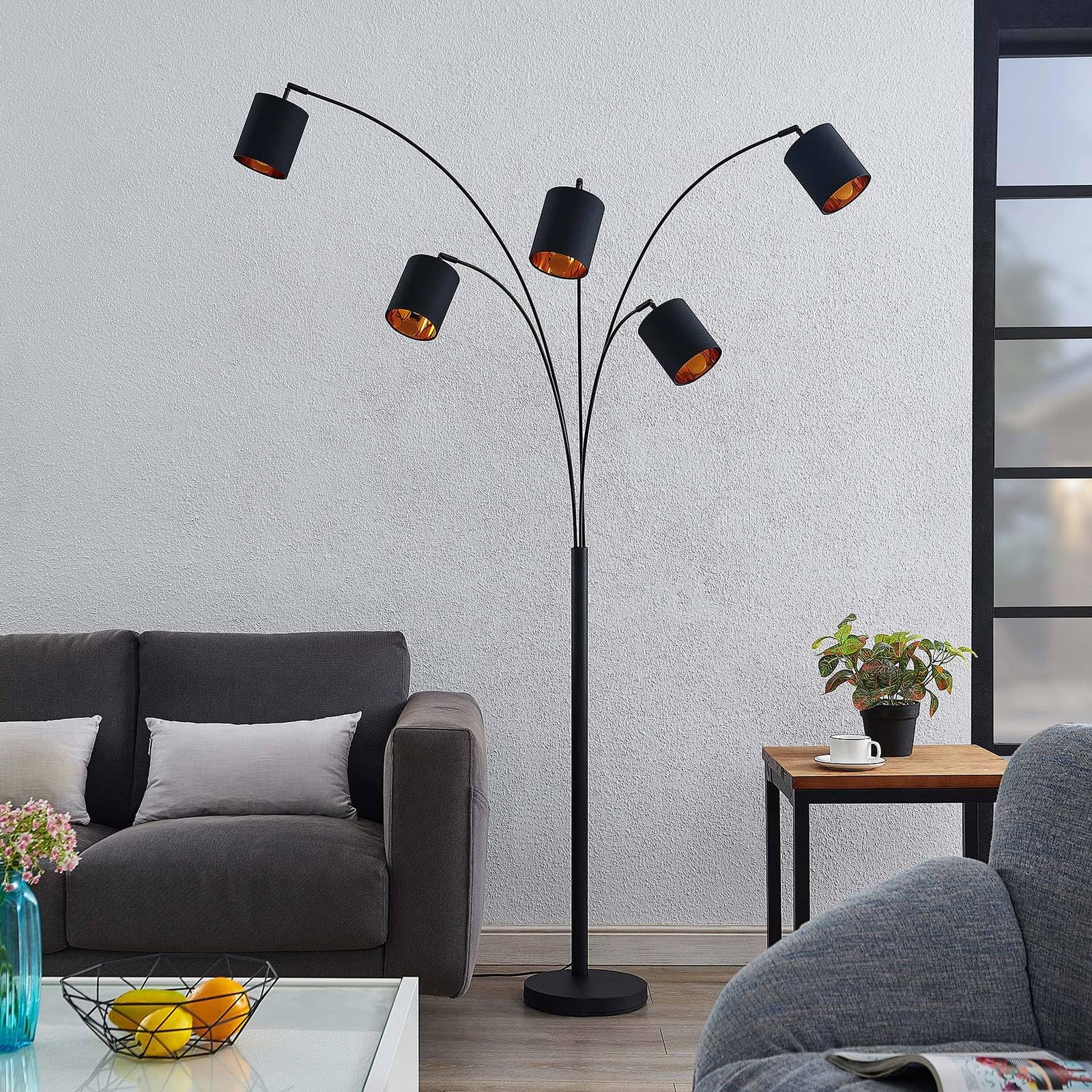 Lampada da tavolo scandinavo Townshend nero, in metallo, EGLO | Leroy