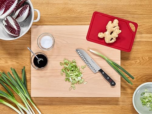 Miniatura 5 de WÜSTHOF Cuchillo Santoku Gourmet de 5 Pulgadas con Filo Hueco, Negro