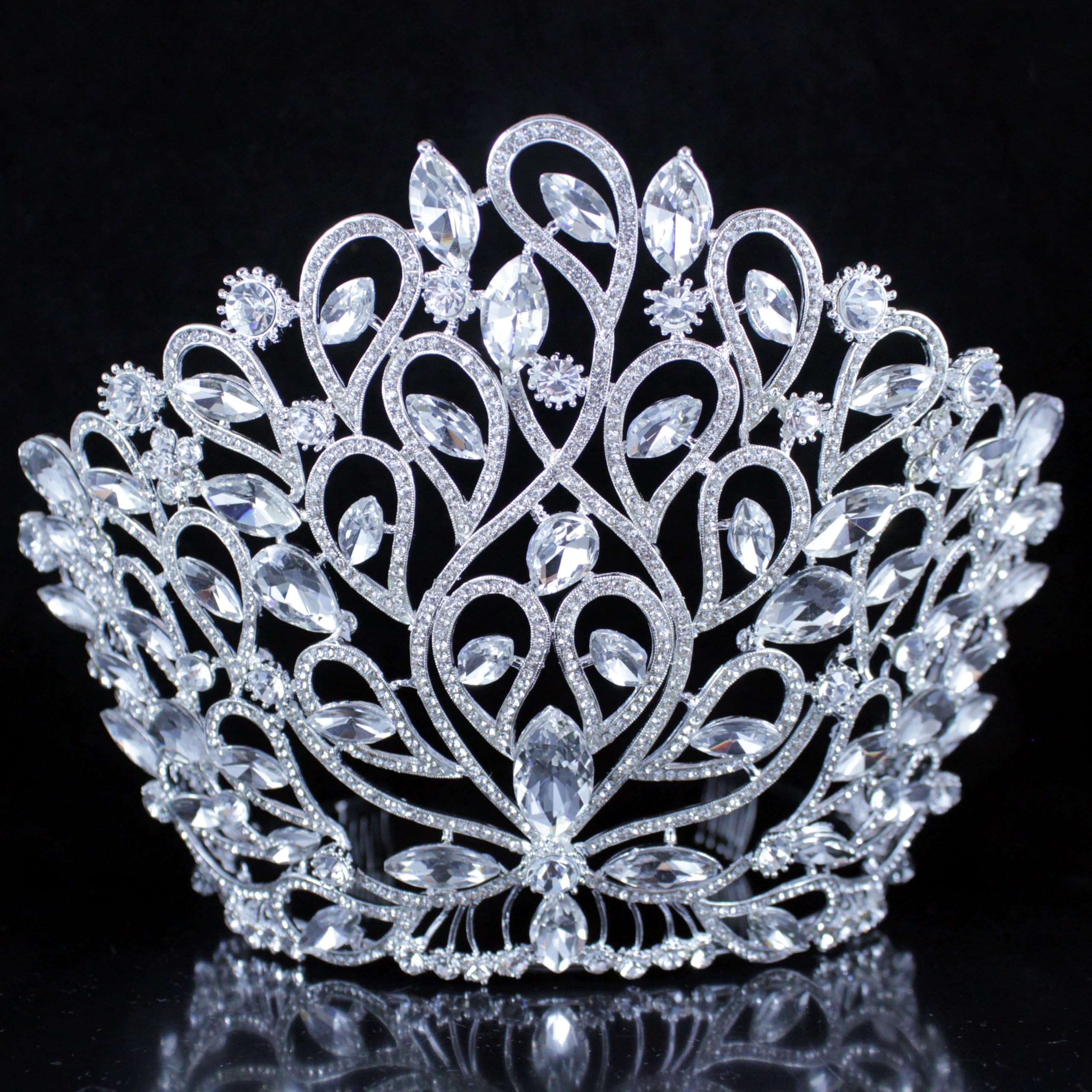 Amazon.com : Janefashions Fancy Beauty Queen Crystal  display picture 3