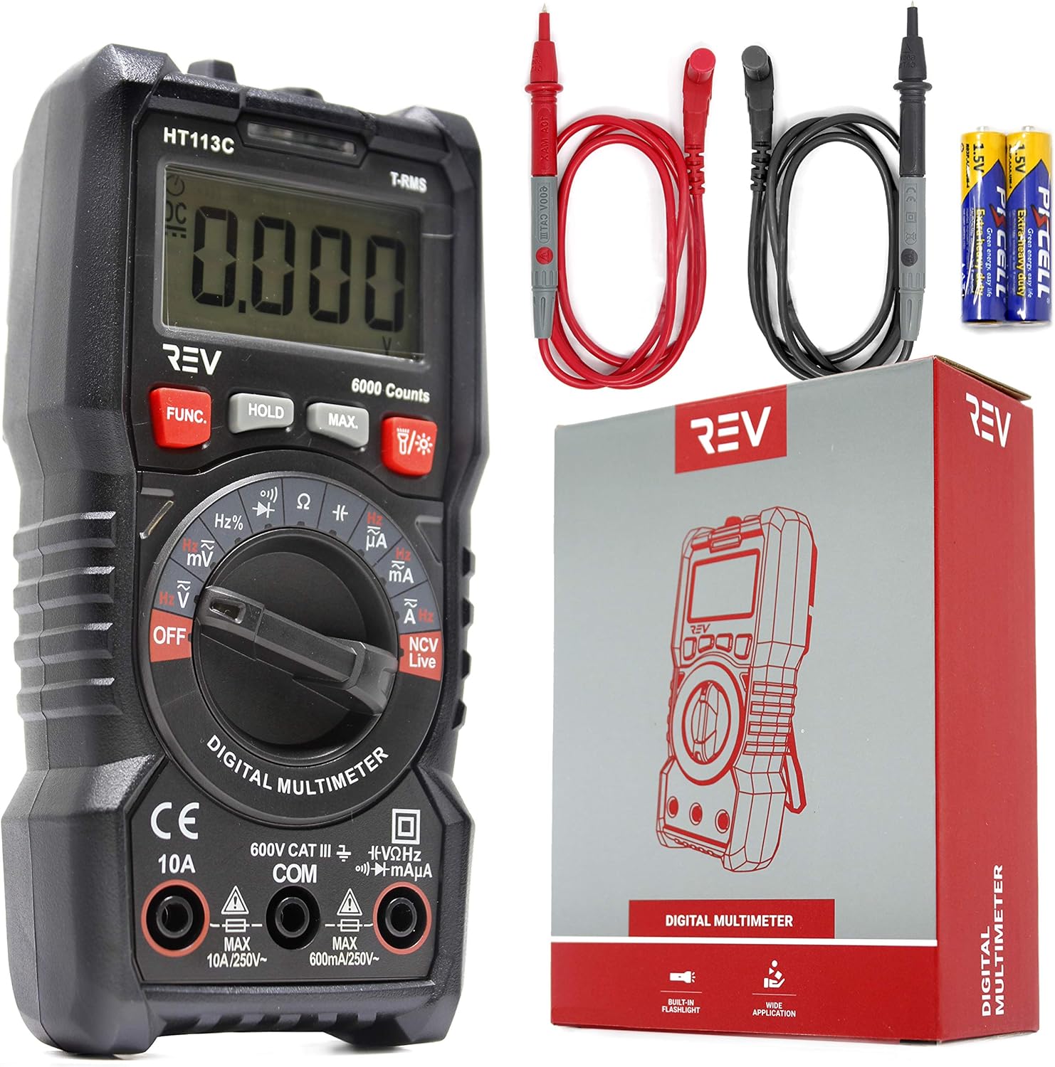 VViViD REV 6000 Count Digital Multimeter with Ohm Volt Amp and Diode