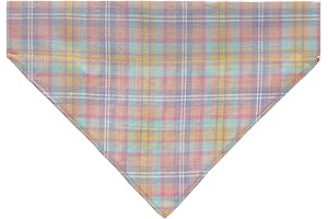 Pearhead Pastel Plaid Slide-On Bandana for Large Dogs