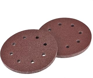 uxcell 7 Inch Hook and Loop Sanding Disc 40/80 Grit Flocking Sandpaper 8 Hole for Random Orbital Sander Paper, 20 Pcs