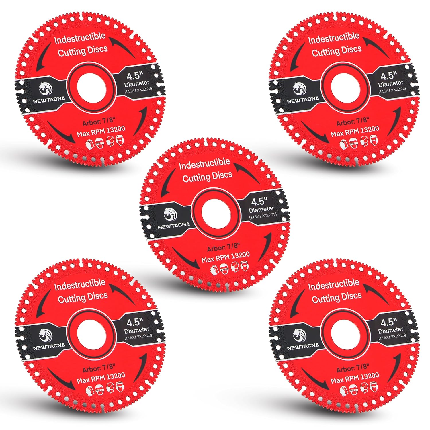 Indestructible Disc Angle Grinder Cutting Disc Indestructible Disc for Grinder 2.0 - Cut Everything in Seconds Blades Grinding Disc Glass Cutting (4 1/2 x 7/8 Inch, Count, 5.0)