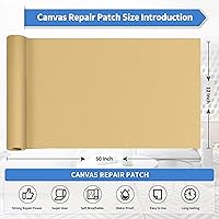 Vista 374 de KING MOUNTAIN Parche de reparación de lona de 9 x 11 pulgadas, 2 piezas, parche de tela impermeable autoadhesivo para sofás, tiendas de campaña