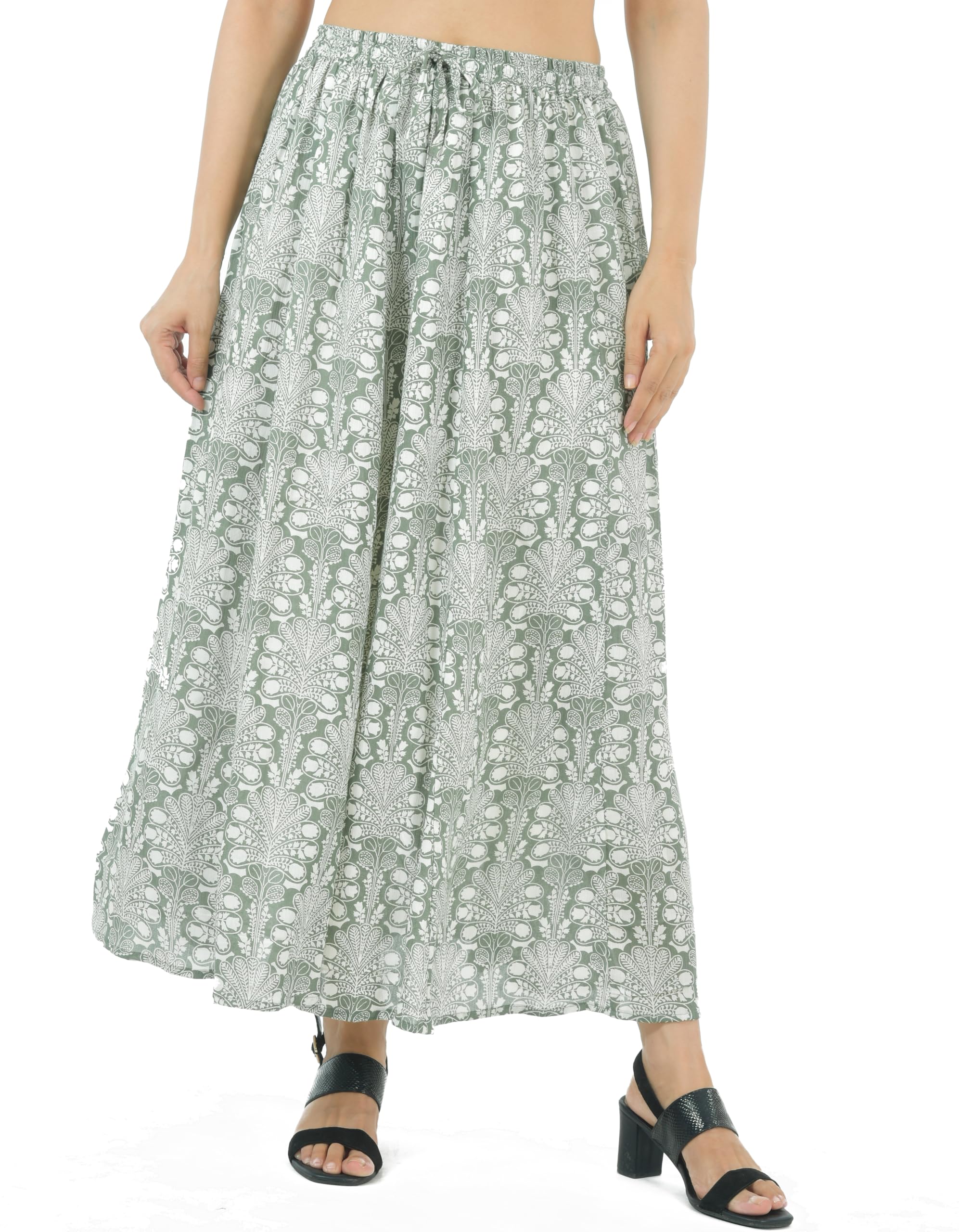 Women's Cotton Long Skirt Multi Coloured