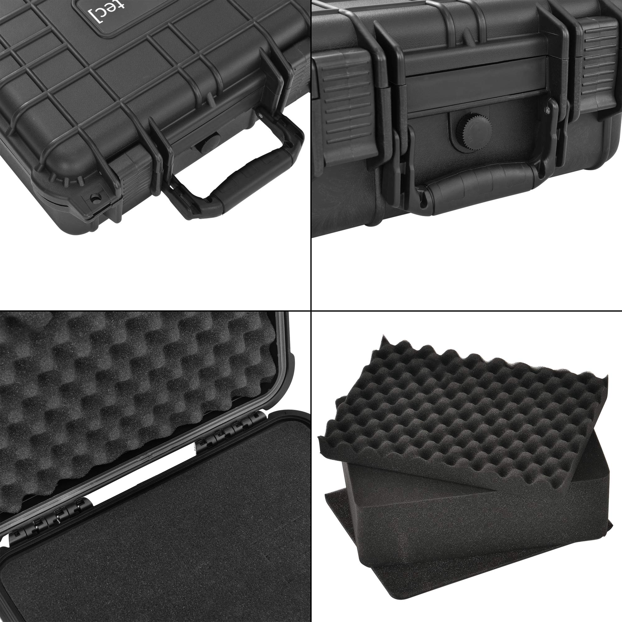 pro.tec Schutzkoffer 35 x 29,5 x 15 cm Waffenkoffer Universalkoffer Transportkoffer Fotokoffer Kamerakoffer IP55