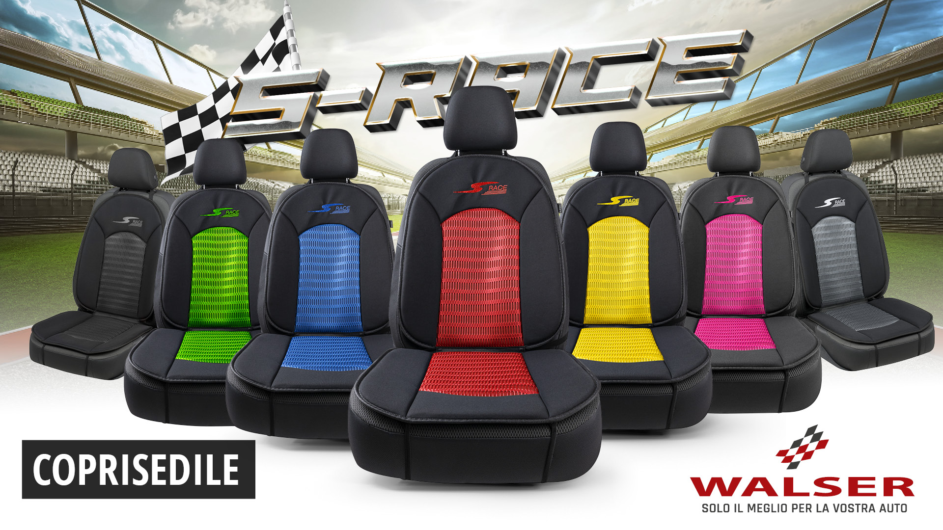 Funda Protectora Universal Para Asientos De Coche | Estilo Racing Negro Y Amarillo (Pack 2)