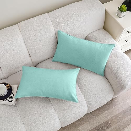 Vista 74 de NiNi ALL - Juego de 2 fundas de almohada impermeables para exteriores, decorativas, para casa de campo, jardín, patio, tienda de campaña, sofá