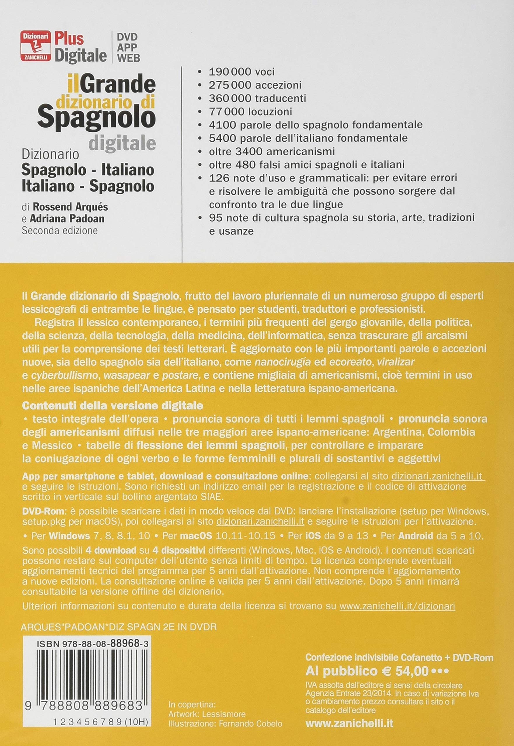 Il grande dizionario di spagnolo. Dizionario spagnolo-italiano, italiano-español. DVD-ROM. Con Contenuto digitale (fornito elettronicamente)