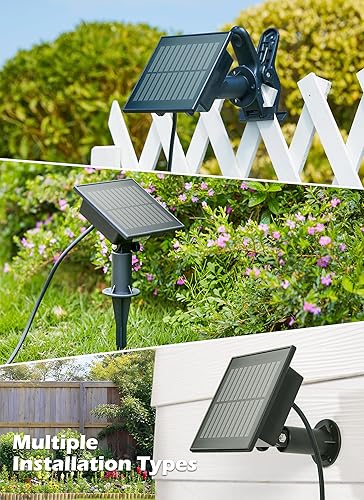 Miniatura 8 de Brightown Tira de luces solares para exteriores impermeables de 58 pies con 25 bombillas LED ST38 inastillables, 2700 K con control remoto, tira de