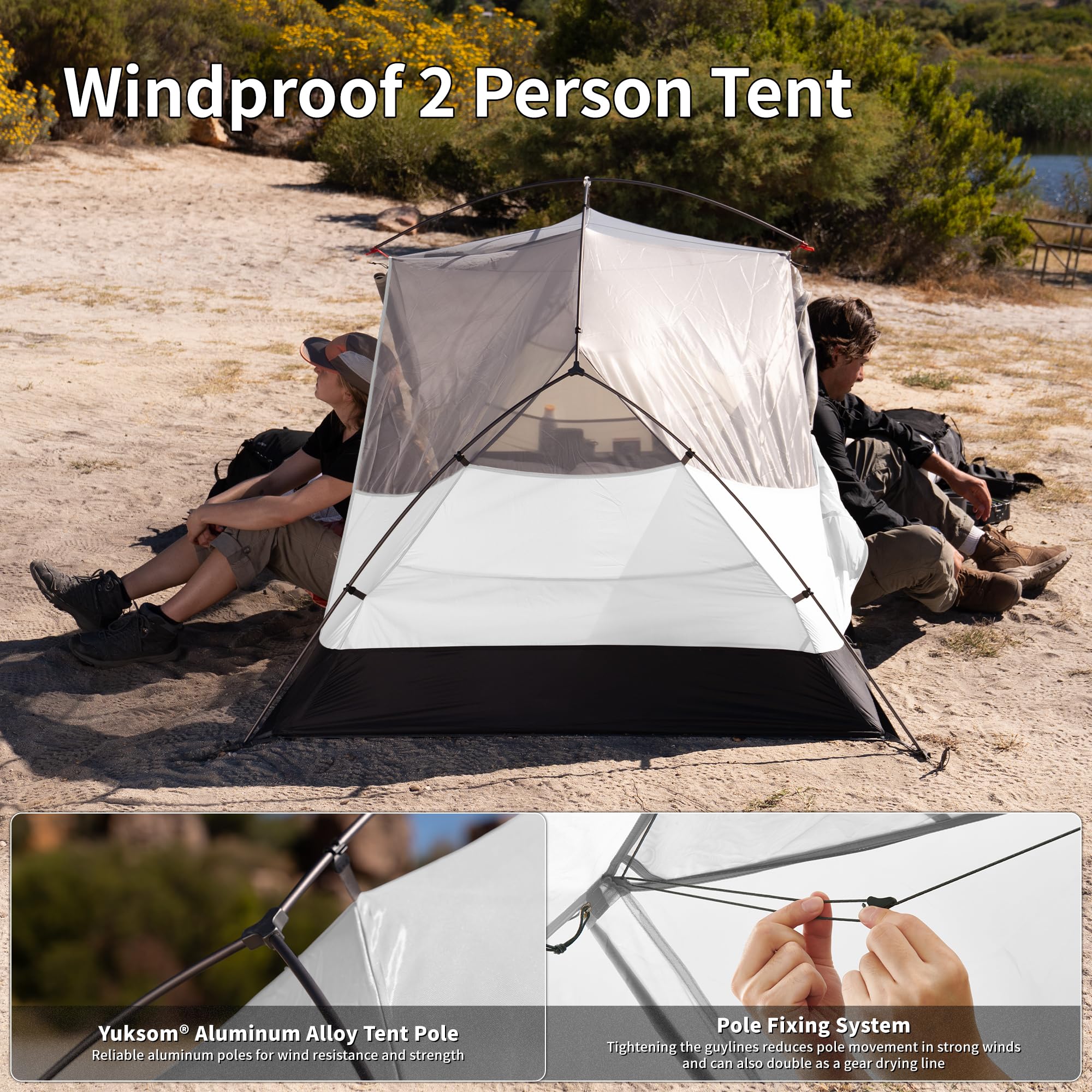 Naturehike Mongar Pro Tenda ultraleggera 3-4 stagioni 1-2-3 persone impermeabile antivento campeggio