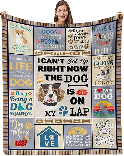 Regalos de Navidad para madres de perros para mujeres, regalos para amantes de los perros, regalos para amantes de los perrosmamás mujeres, manta de