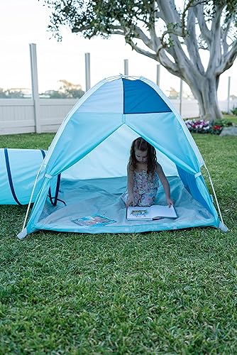 Vista 87 de Pacific Play Tents 20418 Neon Hide-Me Dome - Combo de tienda de campaña y túnel, tienda de campaña de 48 x 48 x 42 pulgadas de alto, túnel de 4 pies