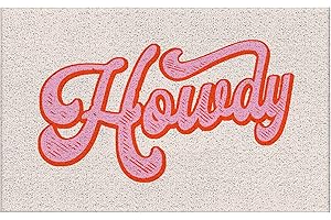 Preppy Pink Howdy Door Mats Outdoor - Pink Welcome Mat Outdoor, Western Front Door Mat