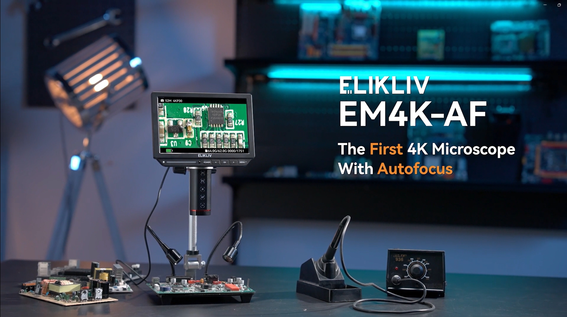 Elikliv Autofokus 4K Digitalmikroskop – 8 Zoll IP Produktbild-Vorschau 3