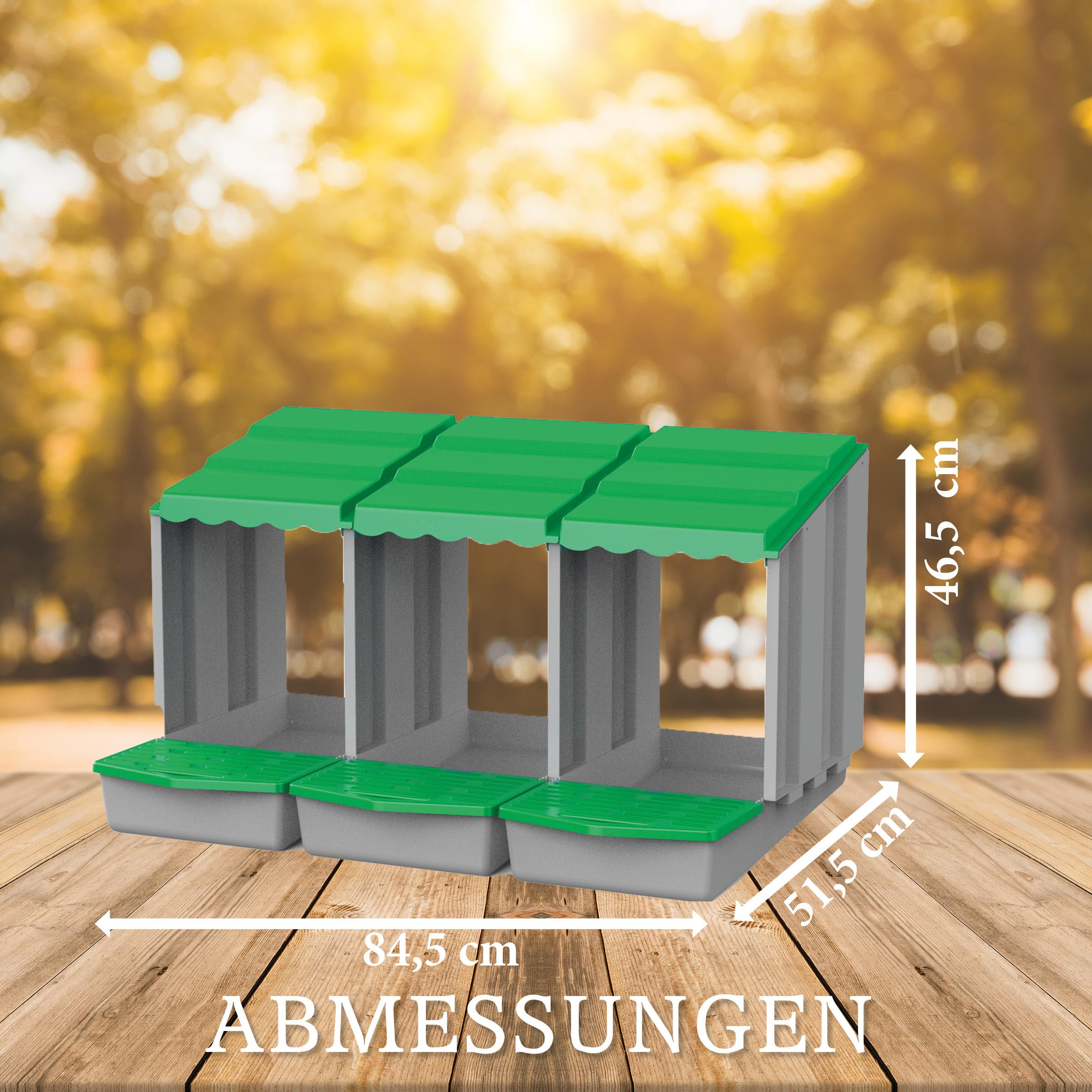 Meine Hennen Hühner Legenest/Abrollnest aus robustem Kunststoff zur Wandmontage, erschafft einen sicheren Sammelbereich für gelegte Eier, mit integrierter Klappe, LxHxB 51,5 x 46,5 x 84,5 cm