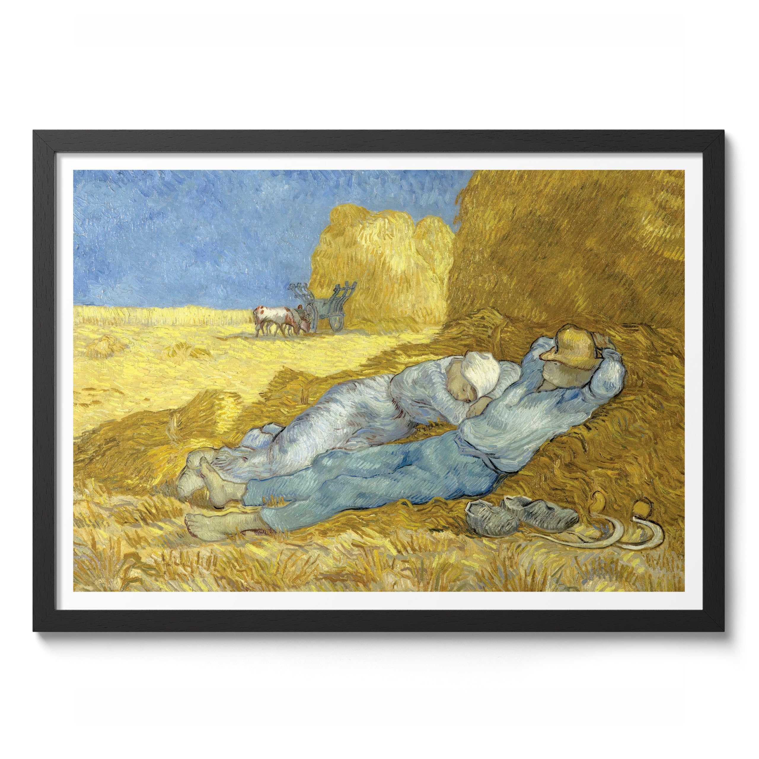 Animato The Siesta Vincent Van Gogh Print, Classic Famous Oil Painting Print, Modern Art Exhibition, Home Decor Wall Art, Archival Matte, 50x70cm (Black Frame) - 50x70cm — image 1