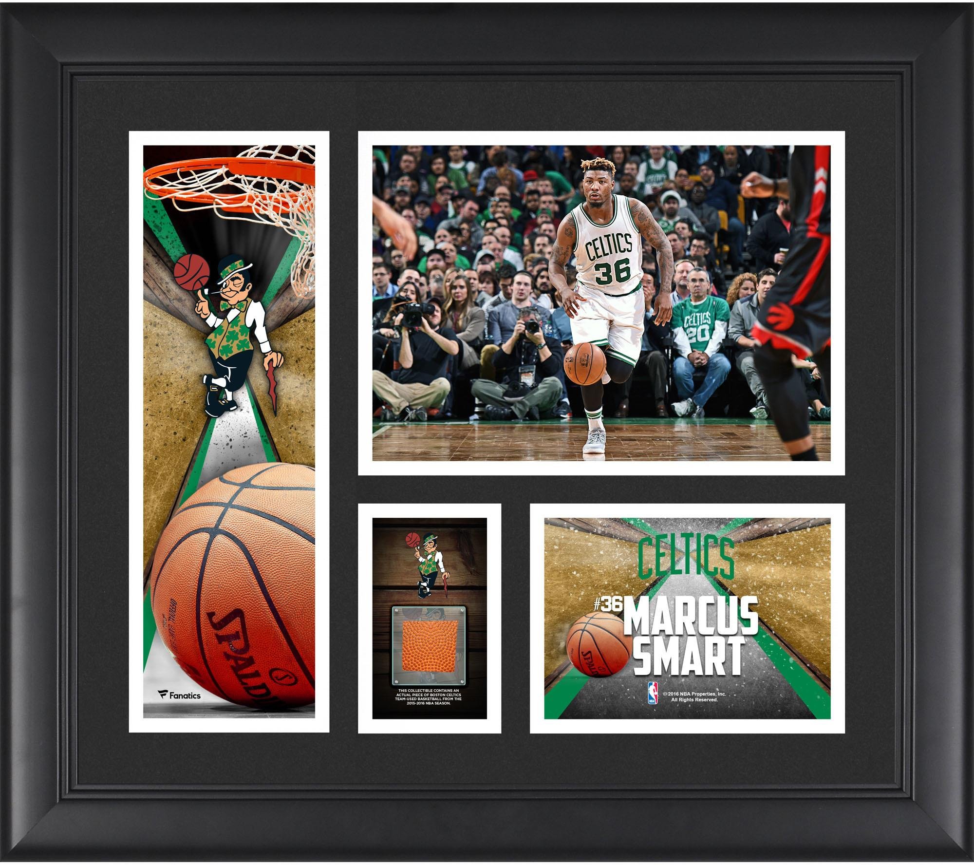 Marcus Smart Boston Celtics Framed 15" x 17" Collage with a Piece of Team-Used Ball - NBA Player Pla