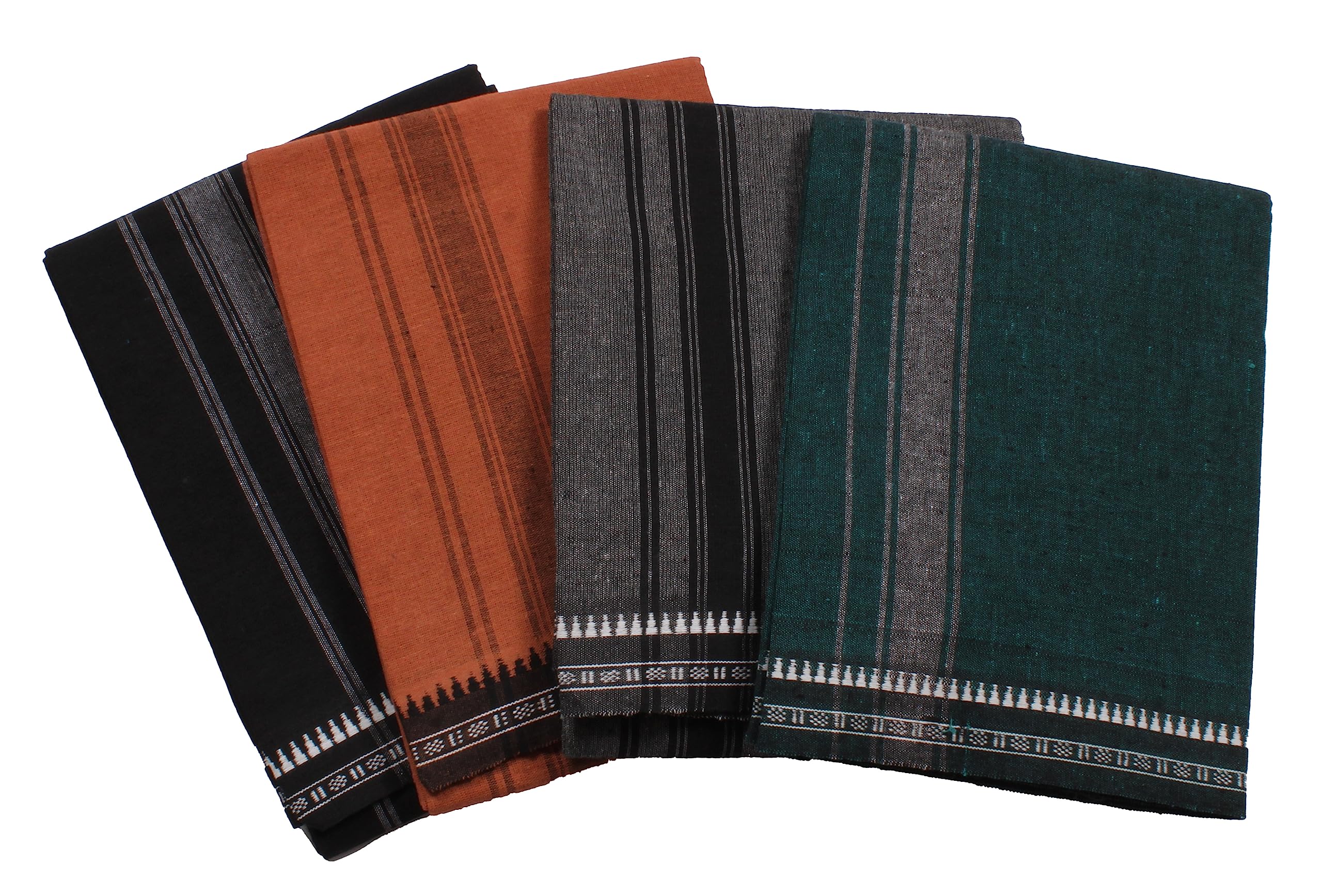 tharunsha elite Cotton Men's Single Dhoti -1.9 Mtrs Kerala Dhoti Set of 4-picture-19