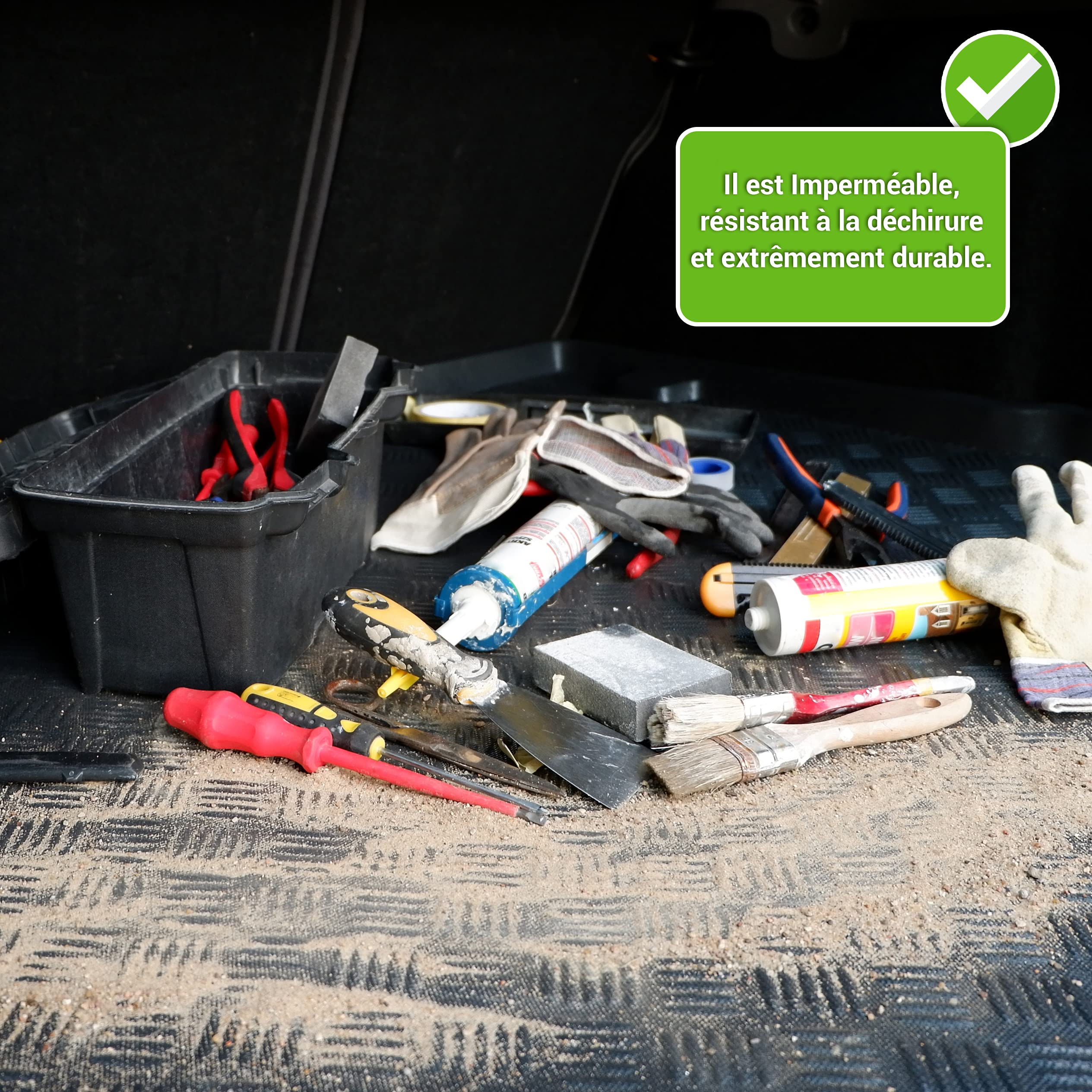 moto-MOLTICO Tapis de Coffre Bac de Voiture - Antidérapant Protection - Adapte pour: Citroen C3 2009-2016