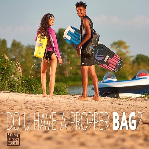 Miniatura 9 de Luck route Dry Bag - Mochila impermeable para kayak navegación y pesca bolsillo exterior de acceso rápido y PVC 500D resistente al desgarro