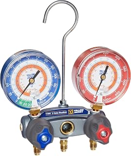 Yellow Jacket 49832 Titan 2-V Charging Manifold Gauges R-134a/404A/407C