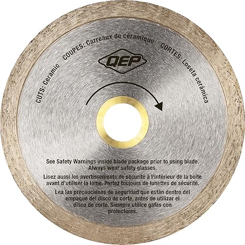 Miniatura 6 de QEP 22400Q - Sierra maestra de torsión de 35 HP, 4 pulgadas, negroamarillo y hoja de diamante 6-4001Q de 4 pulgadas para sierras de baldosas húmedas