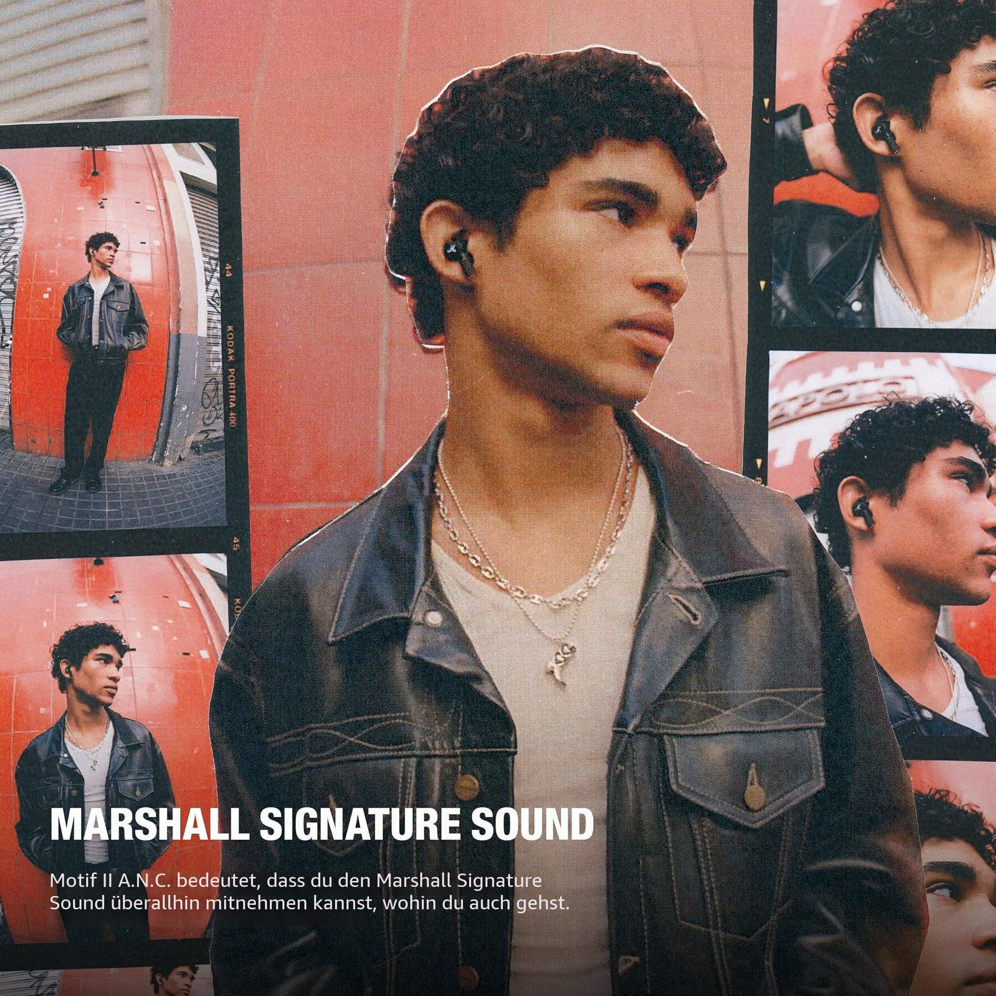 Marshall Motif II ANC – True Wireless Active Noise Cancelling Bluetooth-Kopfhörer, Ohrhörer, 30 Stunden Spielzeit – Schwarz