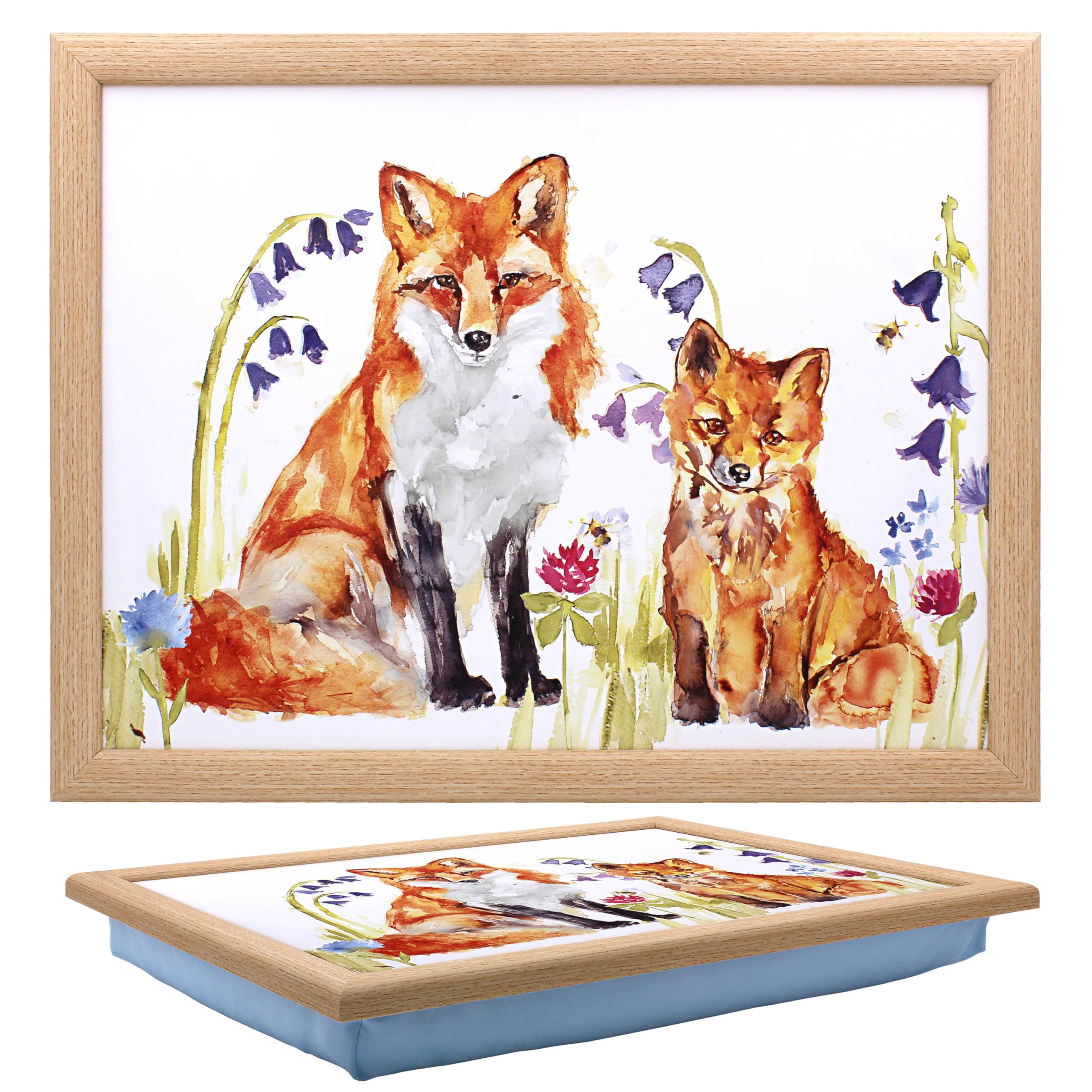 Tamersgifts Cushioned Laptrays Lap Tray TV Dinner Bean Bag Padded Cushion Gift (Foxes Laptray)