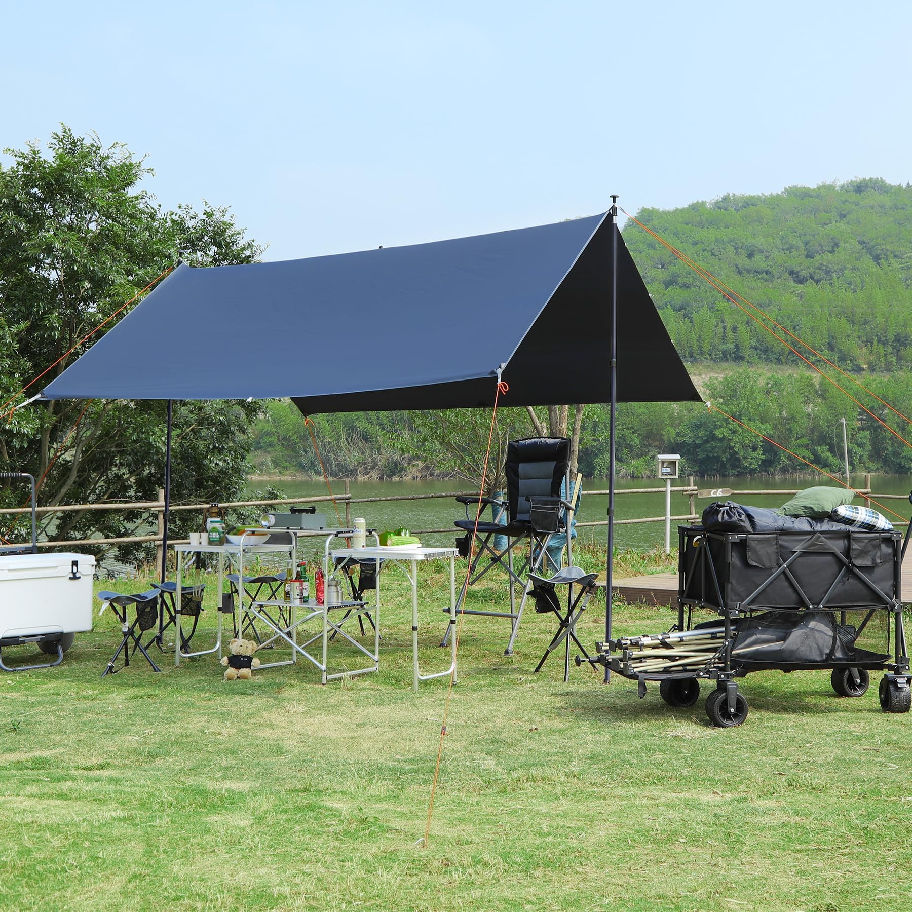 Amazon.com: REDCAMP Aluminum Adjustable Camping Tarp Poles, Set of