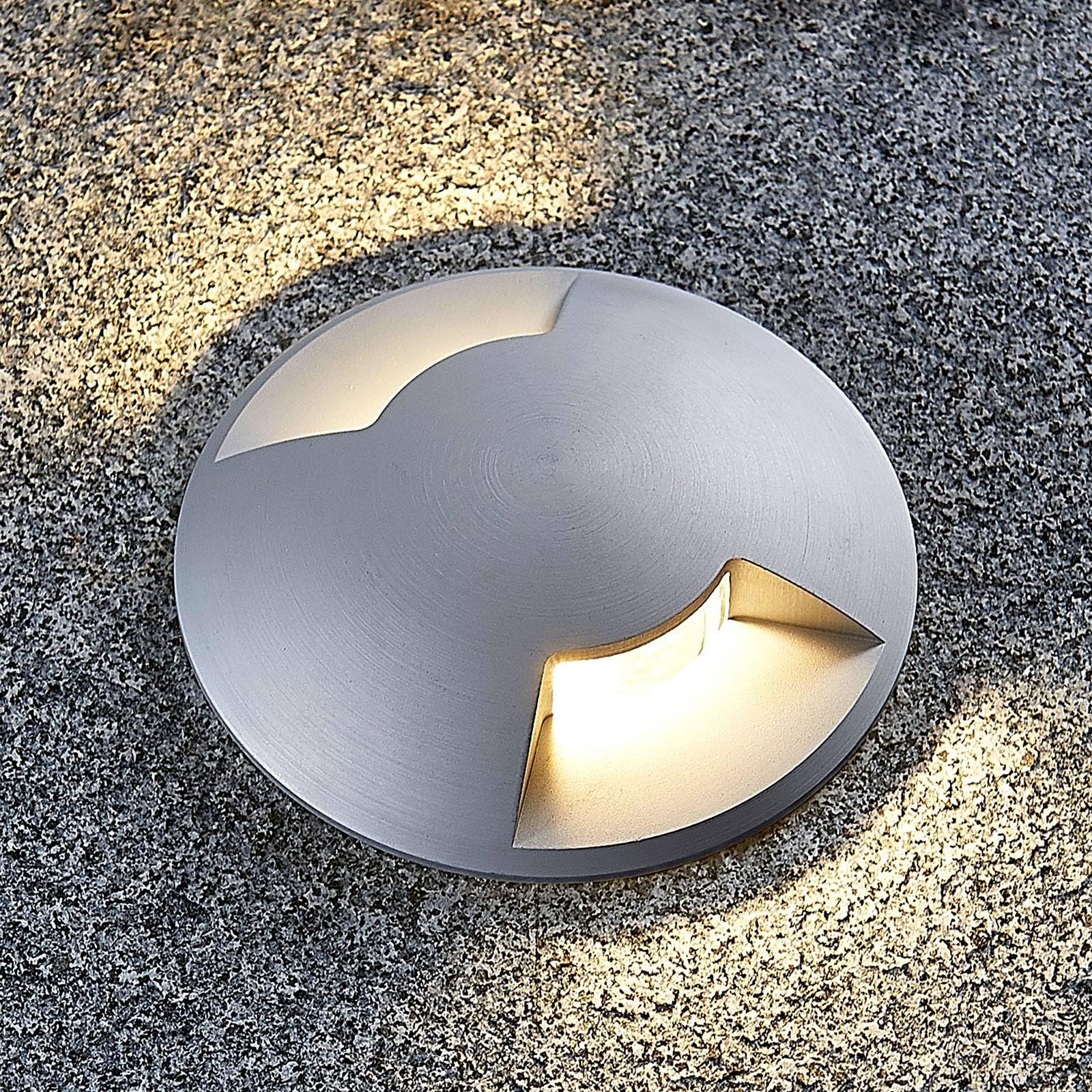 Lucande Faretto da incasso terra dimmerabile (Moderno) colore Grigio, in Alluminio esterni