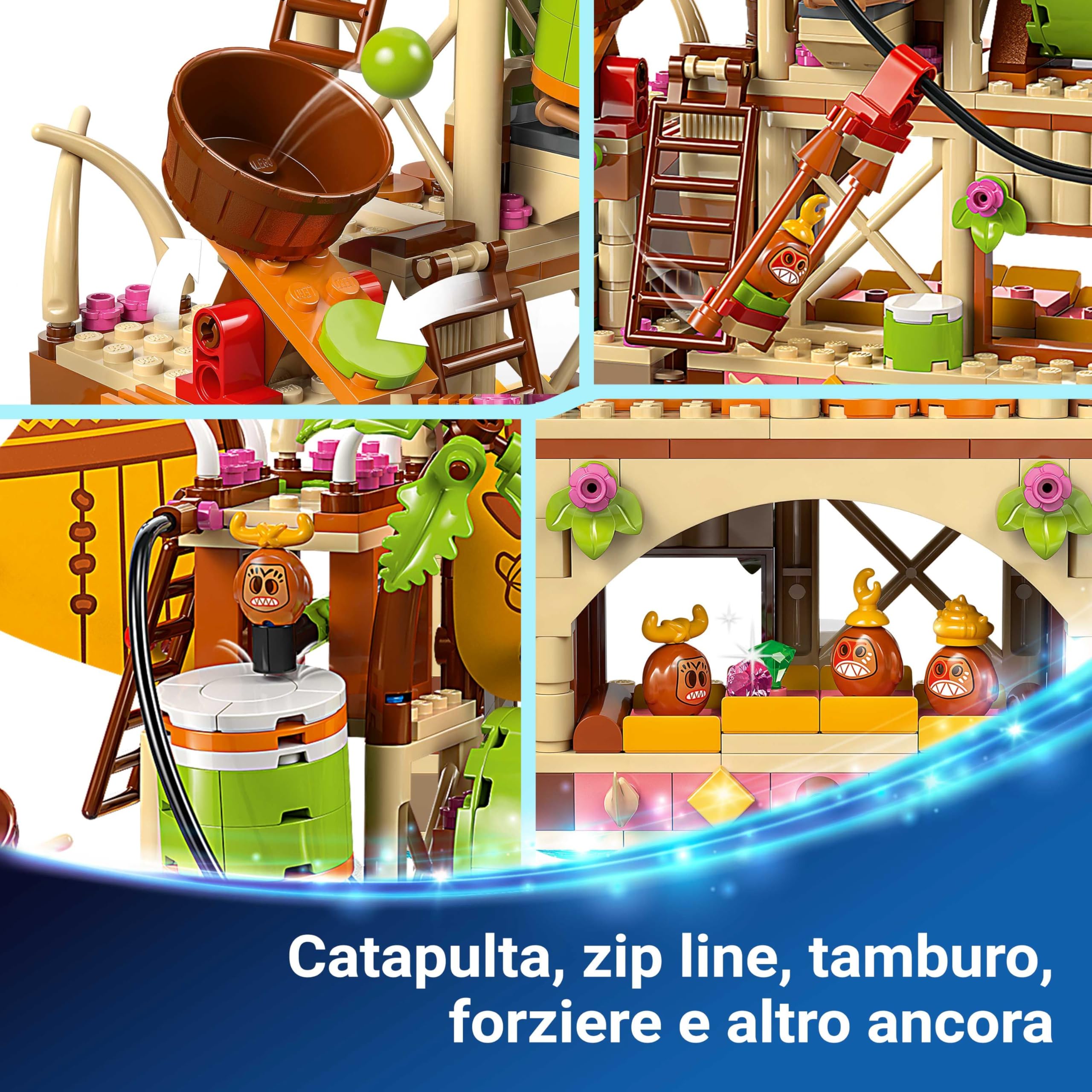 LEGO | Disney Oceania 2 Il Barcone dei Kakamora - Giochi da Costruire per Bambine da 7 Anni - Include Modello di Barca, Mini Bambola di Vaiana e Figura Maui - Regalo di Compleanno per Fan - 43258