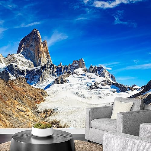 Miniatura 1 de SIGNFORD Papel tapiz adhesivo de construcción fácil de despegar. Papel tapiz de montaña ártica de nieve derretida, 66 x 96 pulgadas. Calcomanías de