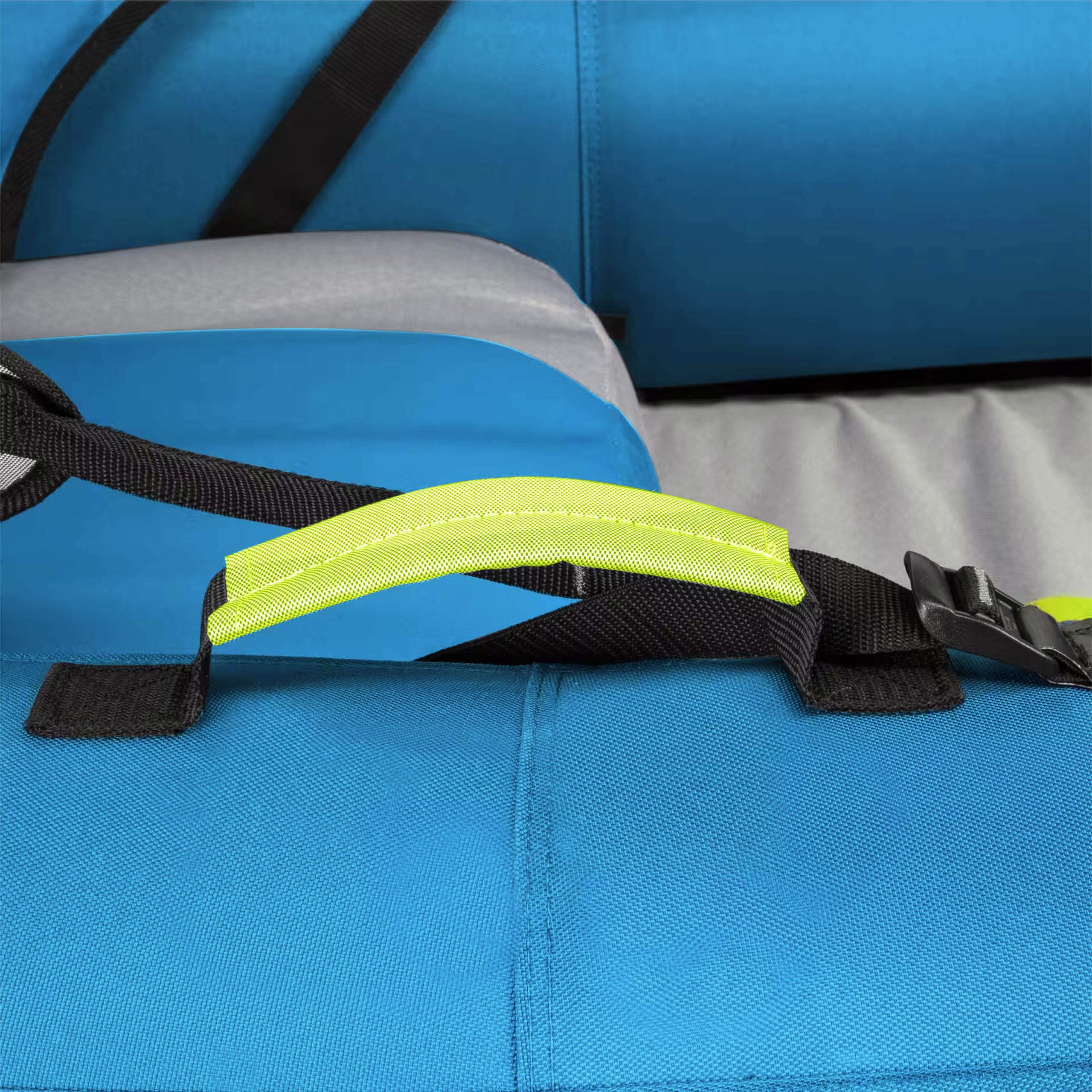 Nilox Kayak Hinchable de 2 Plazas de PVC, con 2 Remos de Aluminio, 2 Asientos, Bomba Manual y Bolsa de Transporte, Compatible con Waterscooter, Resistente 800D, Peso 14 kg, Dimensiones 340×102 cm
