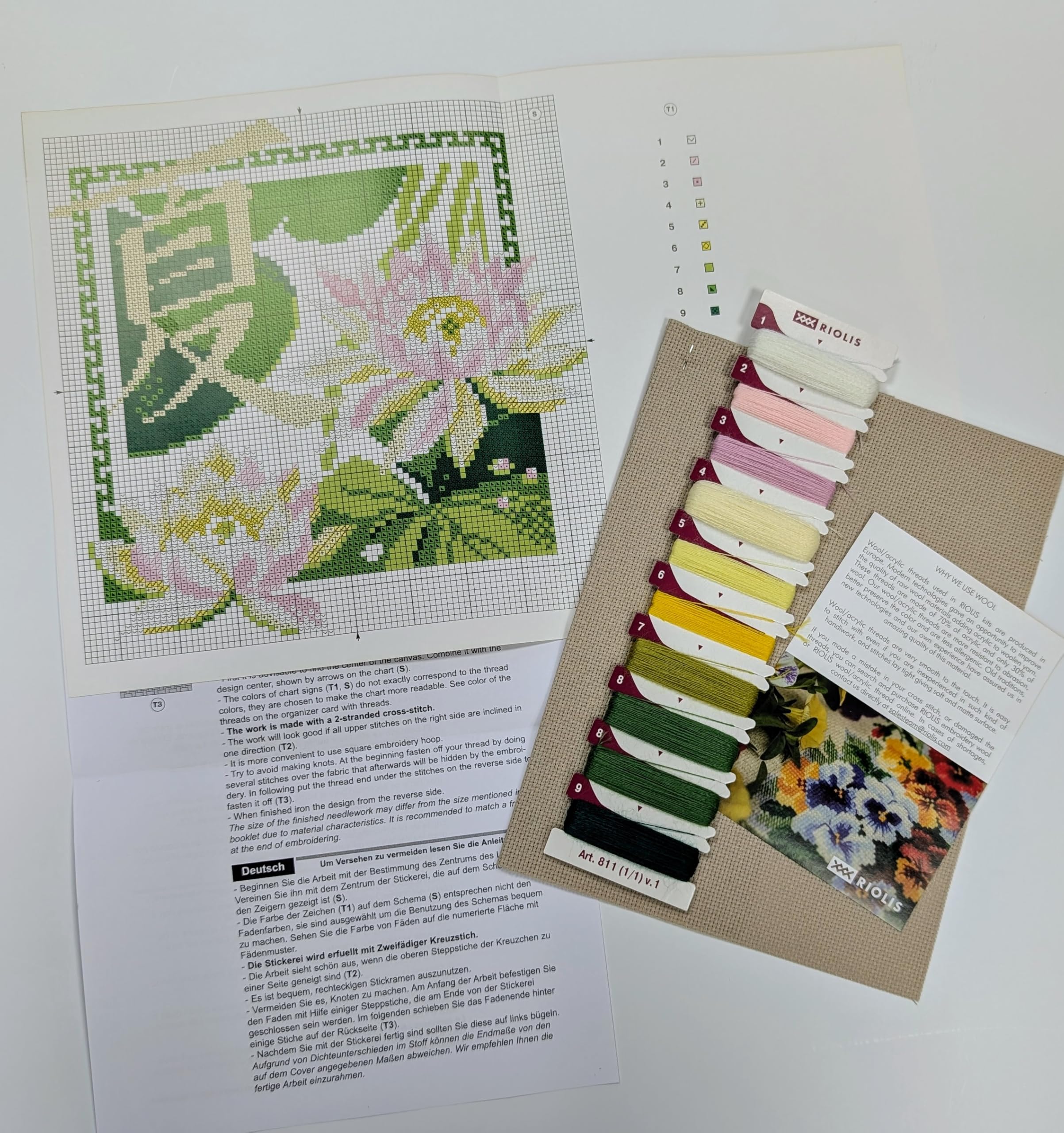 RIOLIS Cross Stitch Kits - Floral Designs -3