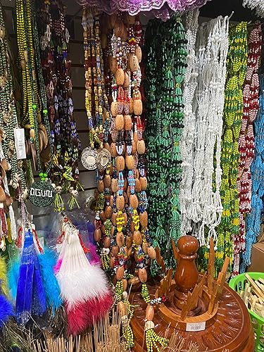 Miniatura 4 de COLLAR DE OGBEYONO GRANDE CON SIGNOS, COLLAR PARA EL CUCHILLO, Madera, plástico., No es una piedra preciosa