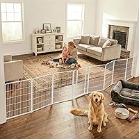 Vista 34 de FXW Puerta para perros extra ancha diseñada para uso en interiores, ancho ajustable de hasta 137 pulgadas de ancho