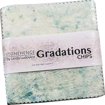 Linda Ludovico Stonehenge Gradations II Blue Planet Chips 42 5-inch Squares Charm Pack Northcott, Assorted, CGRAD42-48