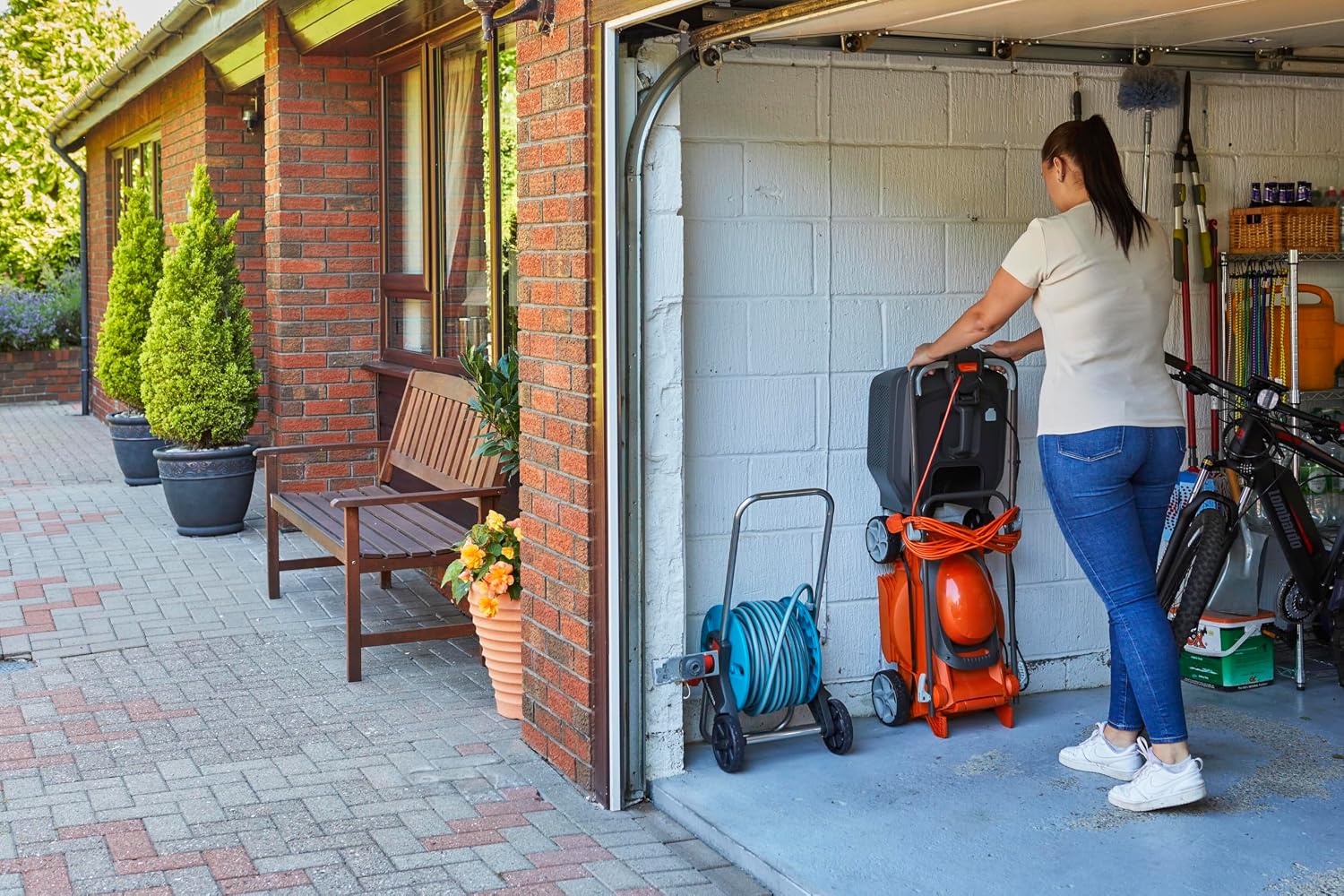 EasiStore 340R 34cm Corded Electric Wheeled Lawnmower 1400W (967987401) thumbnail 12
