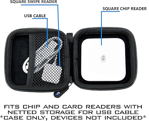 Miniatura 14 de CASEMATIX Funda portátil para lector de tarjetas de crédito compatible con lector cuadrado sin contacto y chip, solo funda