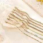 Thunaraz Gold Bracelets for Women Waterproof,14K Gold Plated/Silver Link Bracelet Sets Stackable Figaro Paperclip Gold Womens Chain Bracelet Dainty Layered Bracelets Pack for Women Ladies