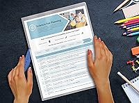 Vista 5 de Better Office Products Portadas de informes de carpetas de presentación, 24 unidades, portadas de informes sin perforación, transparente con textura