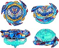 Vista 3 de Bey Burst Gyro Toy Set with Arena Metal Fusion Attack Top Grip Toy Great Birthday Gift for Boys Children Kids Age 6 8 10 12+ Game Storage Box 12