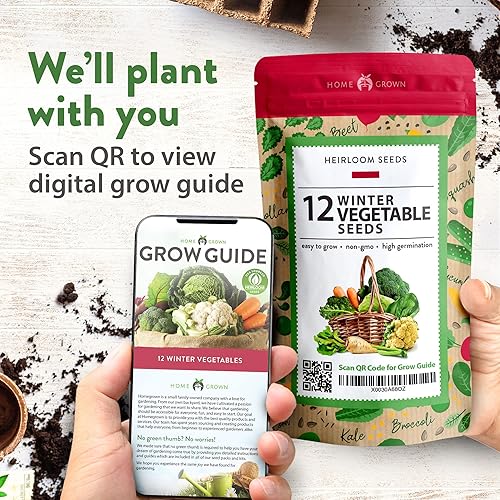 Miniatura 415 de HOME GROWN 12 semillas de vegetales de otoño, más de 6,000 semillas de reliquia para plantar en otoño e invierno, remolacha, brócoli, repollo, col