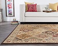 Vista 4 de Cambridge - Juego de alfombras multicolor de 3 piezas, sala de estar, comedor, dormitorio, entrada, cocina, alfombras para sala de estar