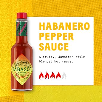 TABASCO Brand Habanero Sauce, Extra Hot, 5 Oz Glass Bottle (12-Pack)