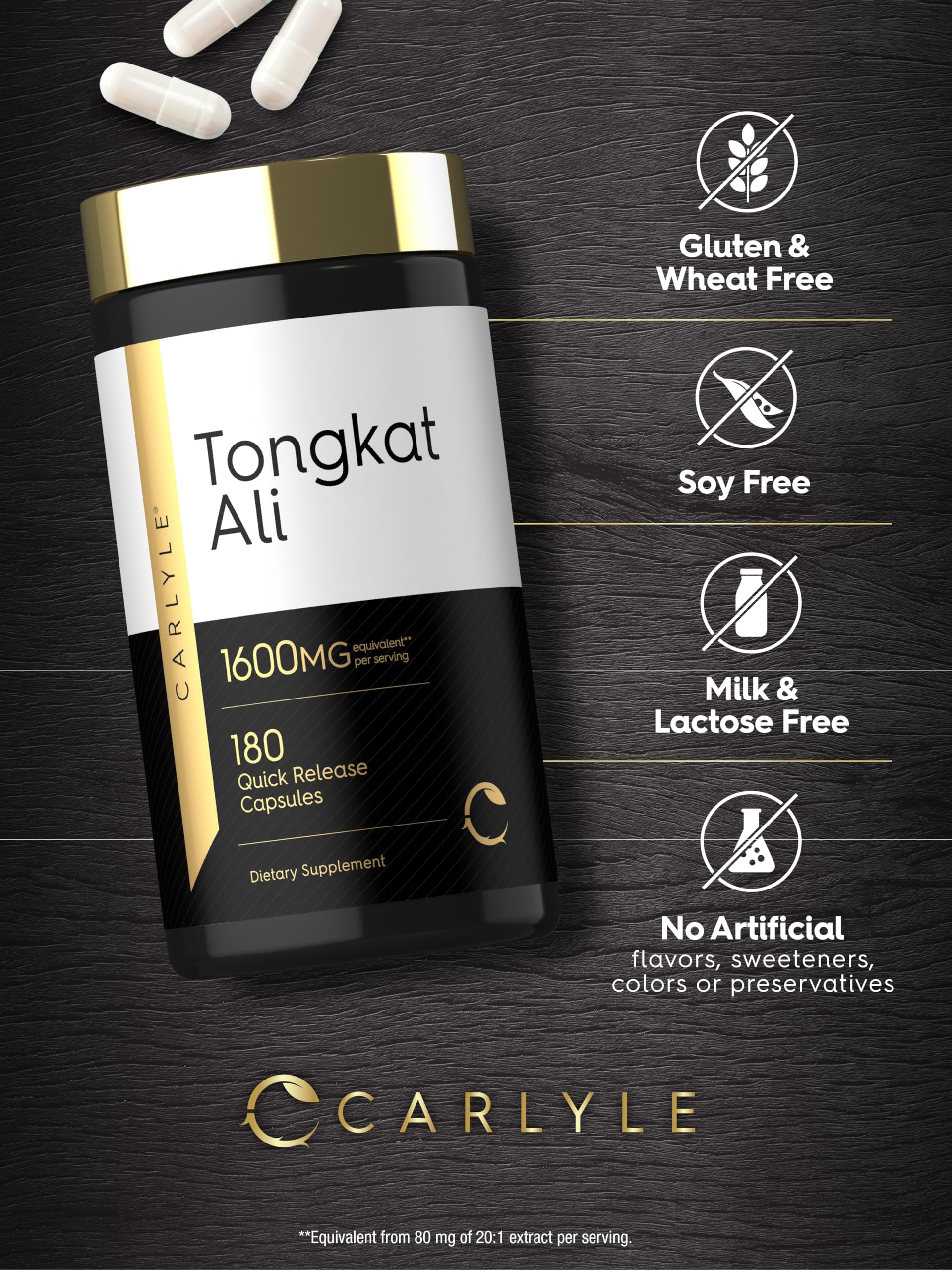 Carlyle Tongkat Ali | 180 Quick Release Capsules — Amazon image 5