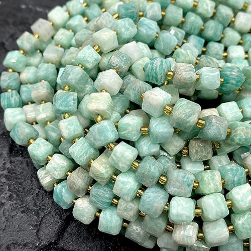 Miniatura 3 de ABCGEMS - Cuentas de cuarzo sanguíneo brasileño (una técnica de corte revolucionaria aporta un aspecto más dinámico a un cubo tradicional), piedra