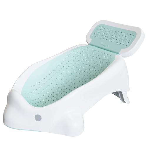 Baby Bather - Bath Support for Bathtub or Sink (0-6 Months) Slip-Resistant & Ergonomic for Newborn Infant (Aqua) - Jool Baby